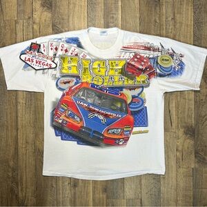 Vintage 2006 NASCAR AOP T-Shirt Las Vegas Casino “High Roller” T-Shirt Men’s 2XL